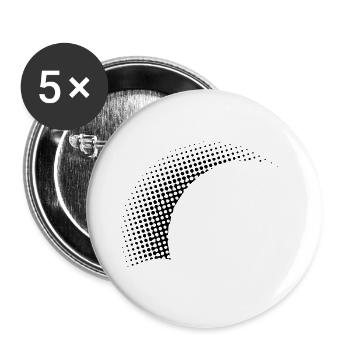 gepunkteter halber Halbkreis Vectorgraphic - Buttons groß 56 mm (5er Pack) - Weiß - Vorne