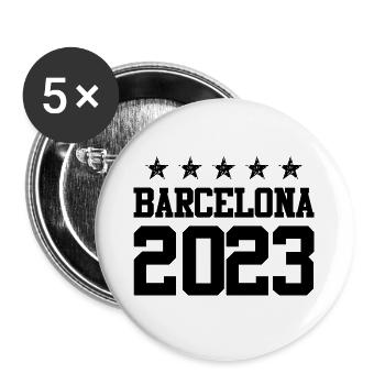 Barcelona 2023 - Buttons large 2.2''/56 mm (5-pack) - white - Front