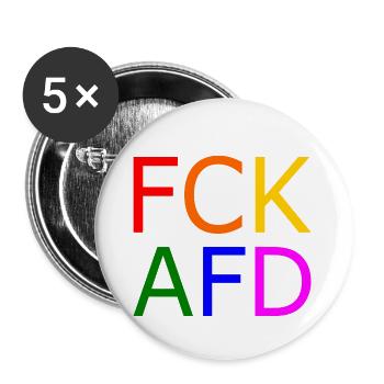 Fck afd - Buttons groß 56 mm (5er Pack) - Weiß - Vorne