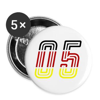 5 Symbole numérique Allemagne - Lot de 5 grands badges (56 mm) - blanc - Devant
