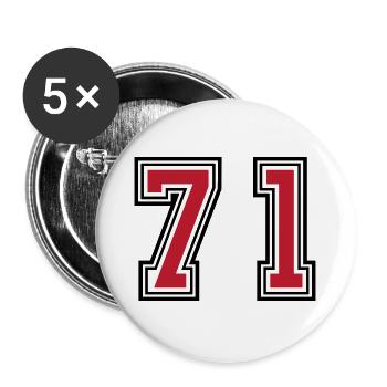 71 Symbole numérique - Lot de 5 grands badges (56 mm) - blanc - Devant