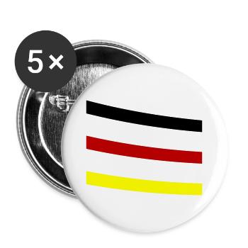 Deutschland Linie - Buttons groß 56 mm (5er Pack) - Weiß - Vorne
