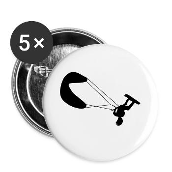 kitesurfing kite - Buttons large 2.2''/56 mm (5-pack) - white - Front
