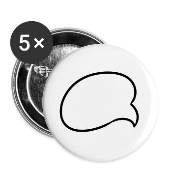 Speech bubble speech bubble bulle comic gift idea - Buttons large 2.2''/56 mm (5-pack) - white - Front