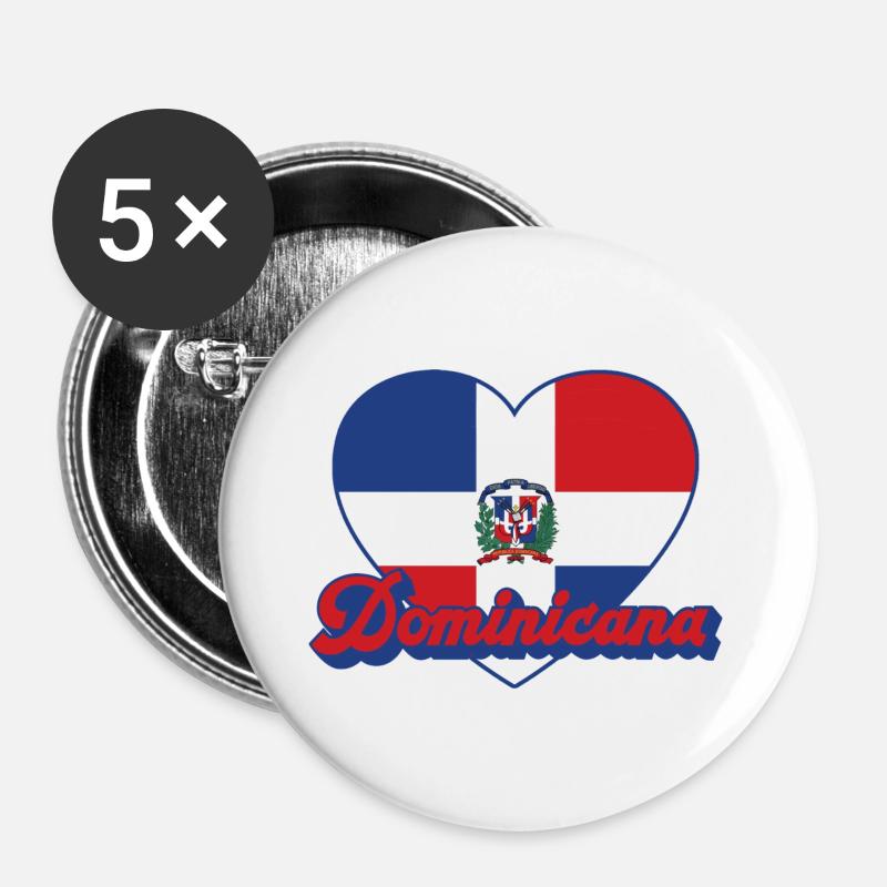 Dominikaner - Buttons groß 56 mm (5er Pack) - Weiß