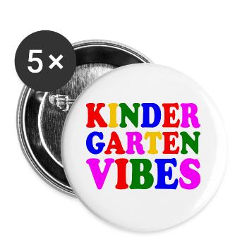 kindergarten vibes - Buttons groß 56 mm (5er Pack) - Weiß - Vorne