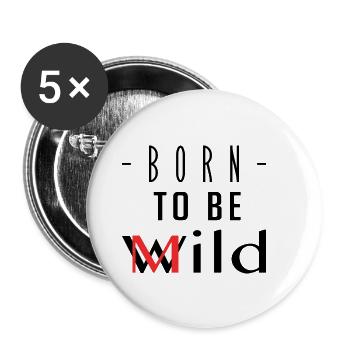 Born To Be Mild - Lot de 5 grands badges (56 mm) - blanc - Devant