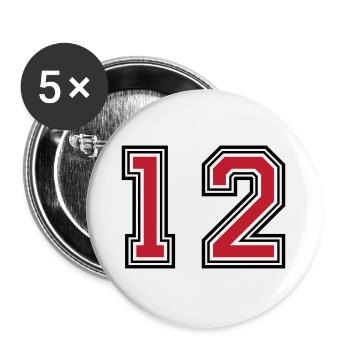 12 symboles numériques - Lot de 5 grands badges (56 mm) - blanc - Devant