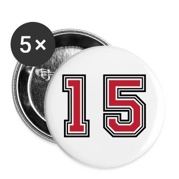 15 symboles numériques - Lot de 5 grands badges (56 mm) - blanc - Devant