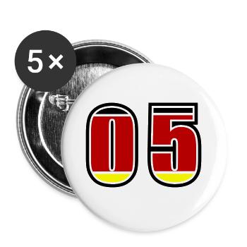 Maillot Allemagne numéro 5 - Lot de 5 grands badges (56 mm) - blanc - Devant