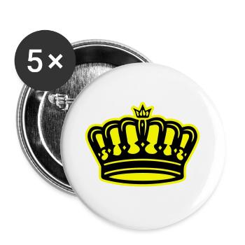 Krone Symbol King - Buttons groß 56 mm (5er Pack) - Weiß - Vorne