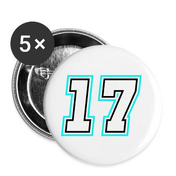 17 Number symbol - Buttons large 2.2''/56 mm (5-pack) - white - Front