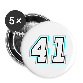 41 number symbol - Buttons large 2.2''/56 mm (5-pack) - white - Front