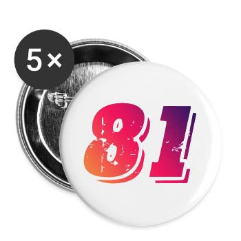 81 number symbol - Buttons large 2.2''/56 mm (5-pack) - white - Front