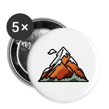 Mountains Landscape - Buttons large 2.2''/56 mm (5-pack) - white - Front