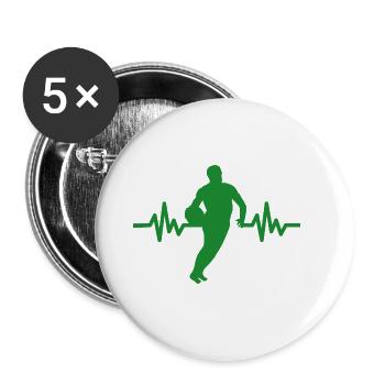 Haertbeat Basketball - États-Unis - Sports d’équipe - Cerceaux - Lot de 5 grands badges (56 mm) - blanc - Devant