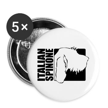 Profil Spinone Italien Chiens Wilsigns - Lot de 5 grands badges (56 mm) - blanc - Devant