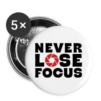 Photography Motivation Never Lose Focus Camera - Buttons large 2.2''/56 mm (5-pack) - white - Front