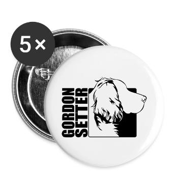 Gordon Setter Profil Chiens Chien Wilsigns - Lot de 5 grands badges (56 mm) - blanc - Devant