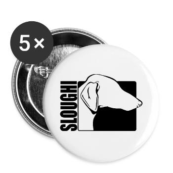 Sloughi Profil Hunde Hund Windhunde Wilsigns - Buttons groß 56 mm (5er Pack) - Weiß - Vorne