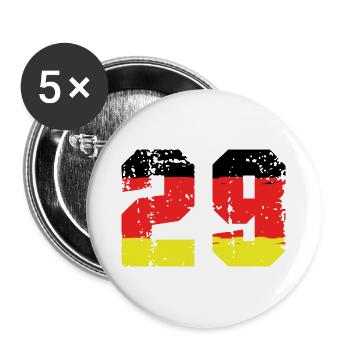 29 Numéro Allemagne Jersey - Lot de 5 grands badges (56 mm) - blanc - Devant