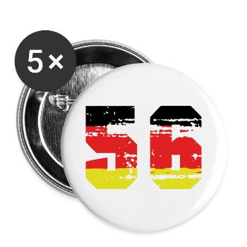 56 Numéro Allemagne Jersey - Lot de 5 grands badges (56 mm) - blanc - Devant