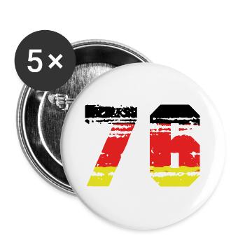 76 Number Germany Jersey - Buttons large 2.2''/56 mm (5-pack) - white - Front