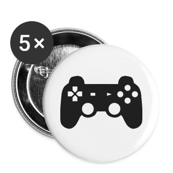 Black game console controller gift idea - Buttons large 2.2''/56 mm (5-pack) - white - Front