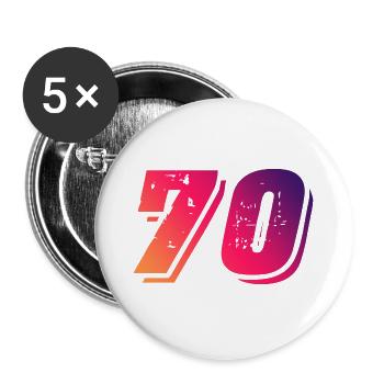 70 number symbol - Buttons large 2.2''/56 mm (5-pack) - white - Front