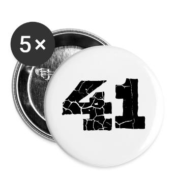 Maillot à 41 numéros - Lot de 5 grands badges (56 mm) - blanc - Devant