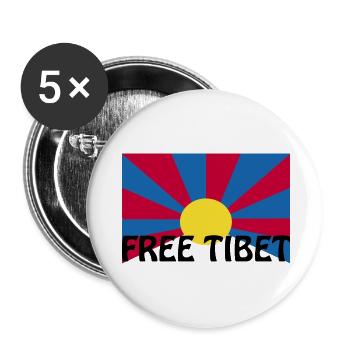 free tibet - Buttons large 2.2''/56 mm (5-pack) - white - Front