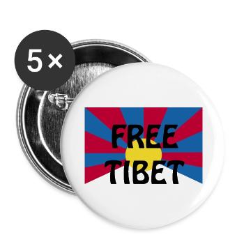 free tibet - Buttons large 2.2''/56 mm (5-pack) - white - Front