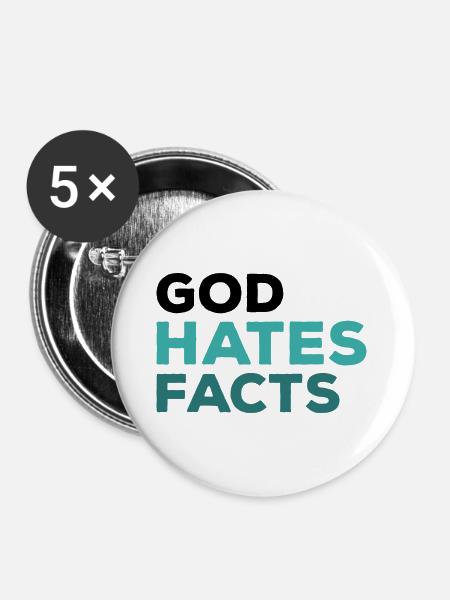Atheismus - Buttons groß 56 mm (5er Pack) - Weiß