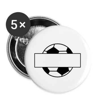 Étiquette nominative de football - Lot de 5 grands badges (56 mm) - blanc - Devant
