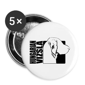 Hungarian Vizsla Wirehaired Profile Dogs Wilsigns - Buttons large 2.2''/56 mm (5-pack) - white - Front