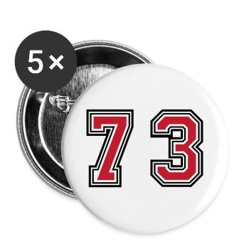73 Symbole numérique - Lot de 5 grands badges (56 mm) - blanc - Devant