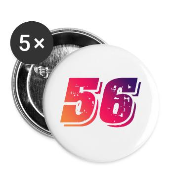 56 Symbole numérique - Lot de 5 grands badges (56 mm) - blanc - Devant
