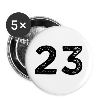 Maillot à 23 chiffres - Lot de 5 grands badges (56 mm) - blanc - Devant