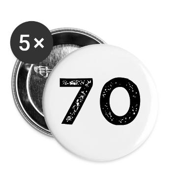 70 number jersey - Buttons large 2.2''/56 mm (5-pack) - white - Front