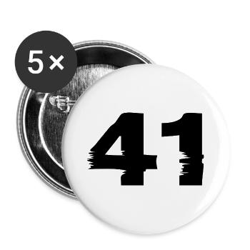 41 Zahl - Buttons groß 56 mm (5er Pack) - Weiß - Vorne
