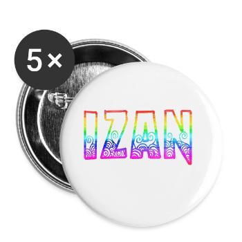 Izan RS Rainbow - Buttons large 2.2''/56 mm (5-pack) - white - Front