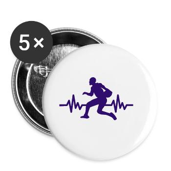 Haertbeat Basketball - États-Unis - Sports d’équipe - Cerceaux - Lot de 5 grands badges (56 mm) - blanc - Devant