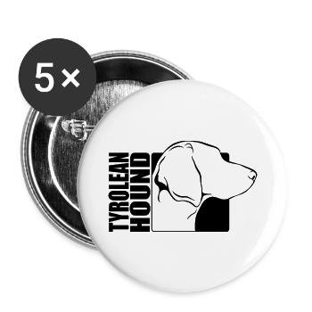 Tyrolienne Chien Profil Chien Chien Wilsigns - Lot de 5 grands badges (56 mm) - blanc - Devant