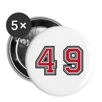 49 Symbole numérique - Lot de 5 grands badges (56 mm) - blanc - Devant