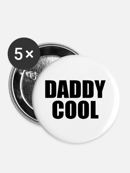Daddy cool - Buttons groß 56 mm (5er Pack) - Weiß