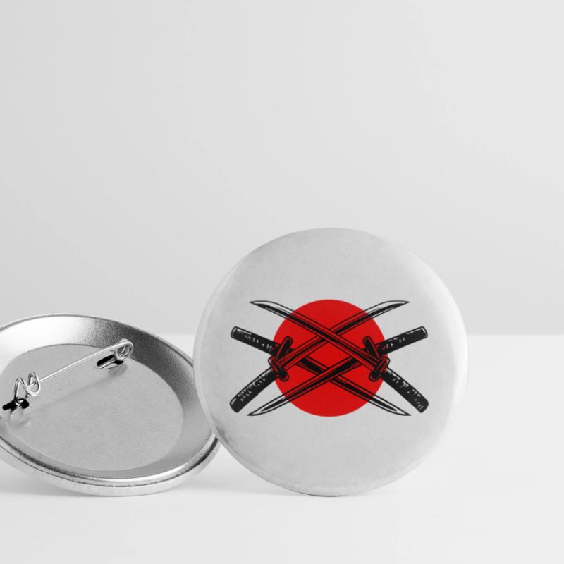 Samurai Sword Element Buttons large 2.2''/56 mm (5-pack)