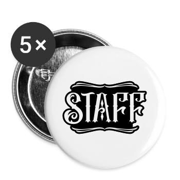 Staff Member - Buttons large 2.2''/56 mm (5-pack) - white - Front