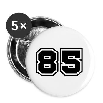 85 number symbol - Buttons large 2.2''/56 mm (5-pack) - white - Front
