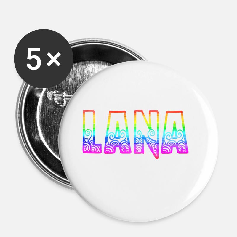 lana rs rainbow - Buttons large 2.2''/56 mm (5-pack) - white