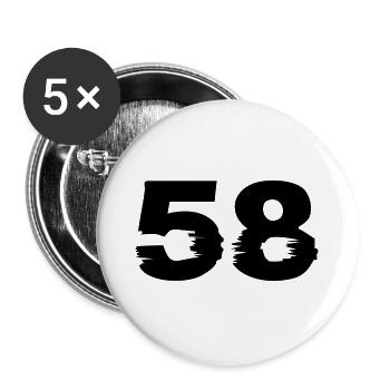 58 number - Buttons large 2.2''/56 mm (5-pack) - white - Front